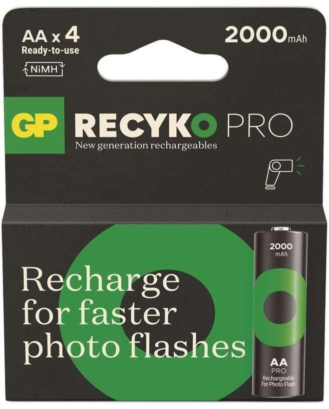 Nabíjateľná batéria GP Nabíjateľná batéria ReCyko Pro Photo Flash AA (HR6), 4 ks