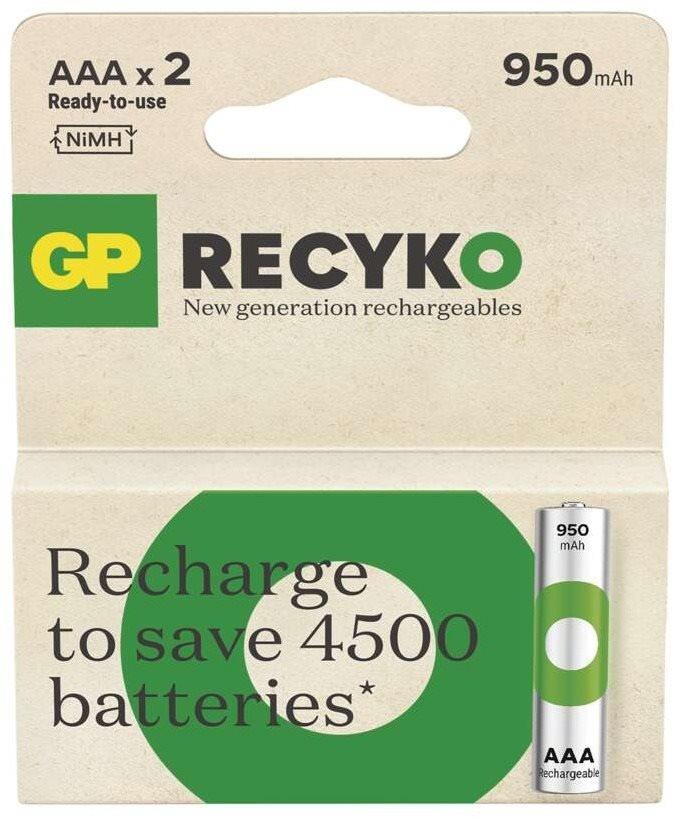 Nabíjateľná batéria GP Nabíjateľná batéria ReCyko 950 AAA (HR03), 2 ks
