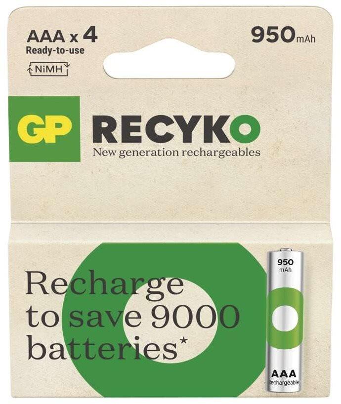 Nabíjateľná batéria GP Nabíjateľná batéria ReCyko 950 AAA (HR03), 4 ks