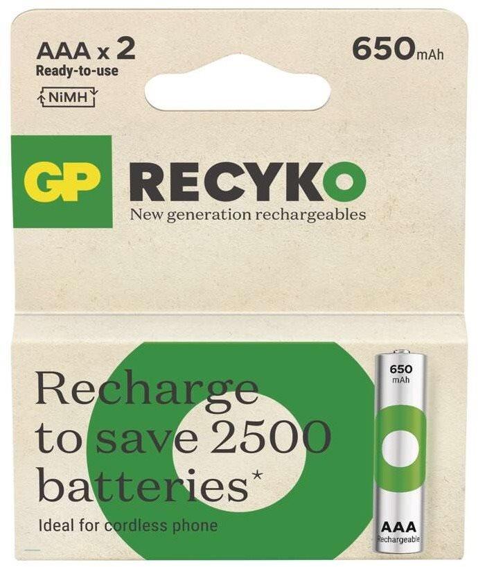 Nabíjateľná batéria GP Nabíjateľná batéria ReCyko 650 AAA (HR03), 2 ks