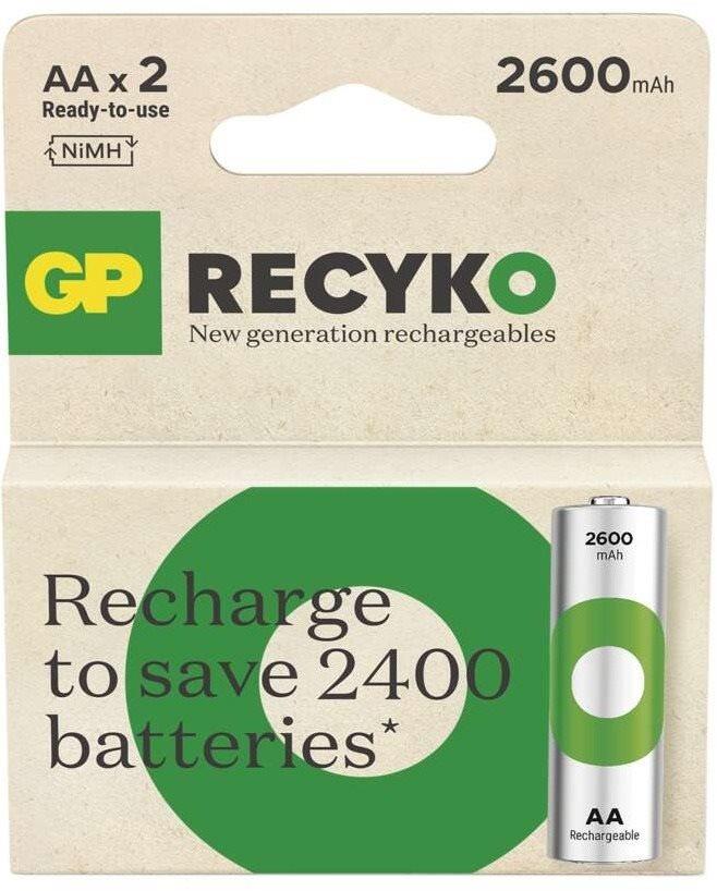 Nabíjateľná batéria GP Nabíjateľná batéria ReCyko 2600 AA (HR6), 2 ks