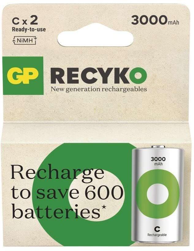 Nabíjateľná batéria GP Nabíjateľná batéria ReCyko 3000 C (HR14), 2 ks