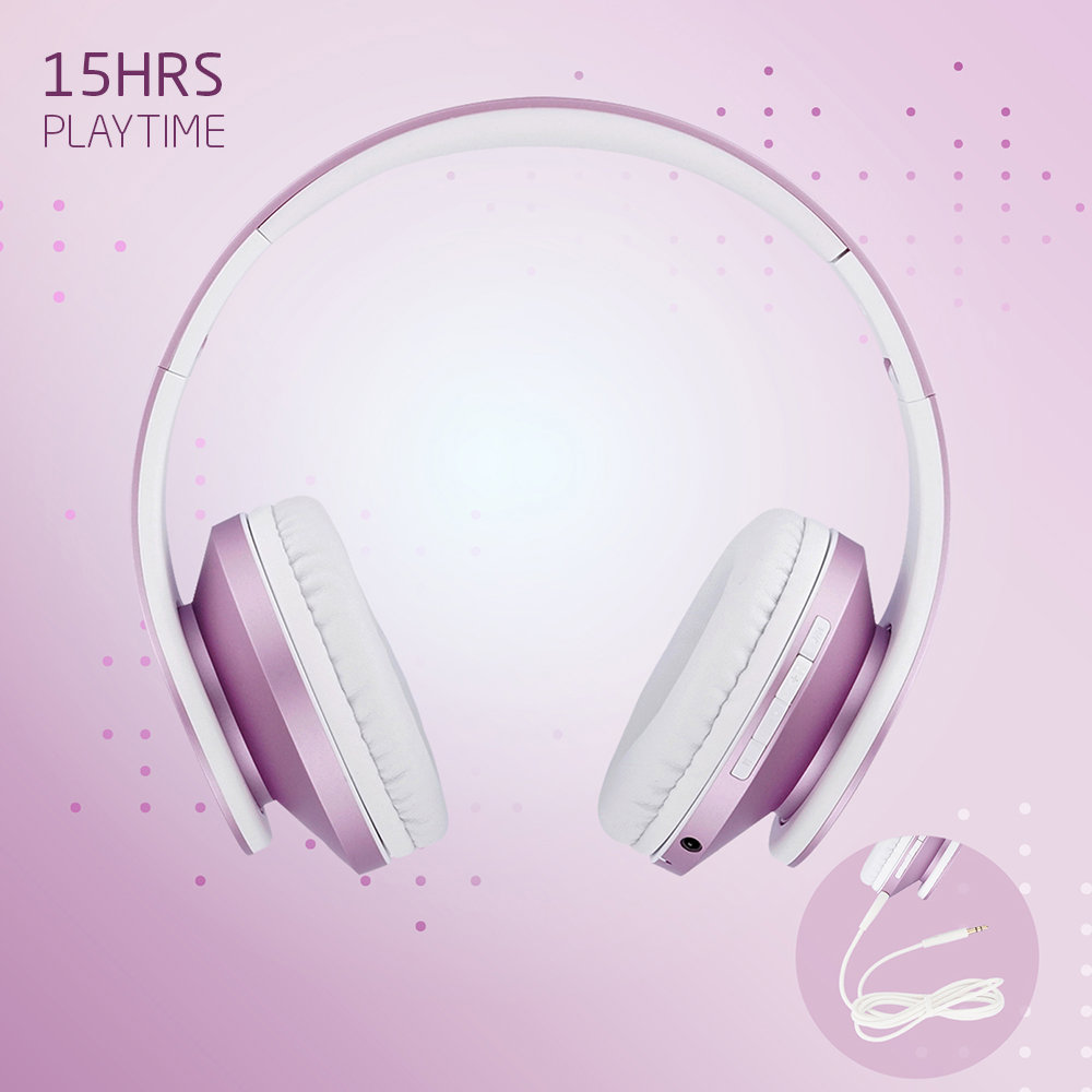Slúchadlá bezdrôtové PowerLocus P2 Kids Purple/White