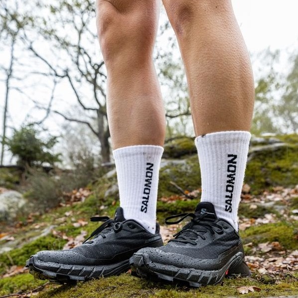 Bežecké tenisky SALOMON Alphacross 5 GTX, Black/Black/Ebony