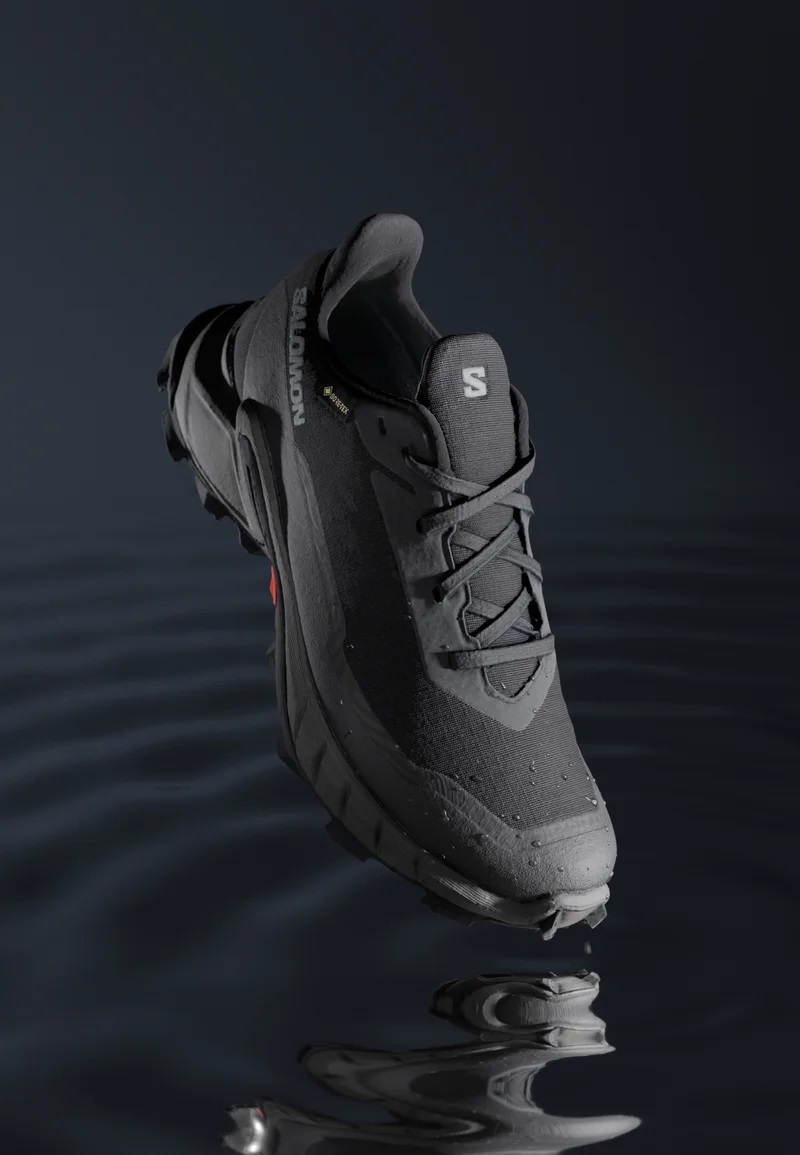 Bežecké tenisky SALOMON Alphacross 5 GTX, Black/Black/Ebony