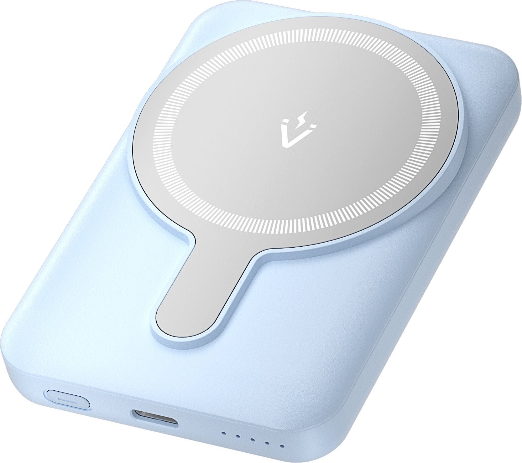 Powerbanka Vention 5000mAh Magnetic Wireless Power Bank 20 W Blue Light Indicator Display Type