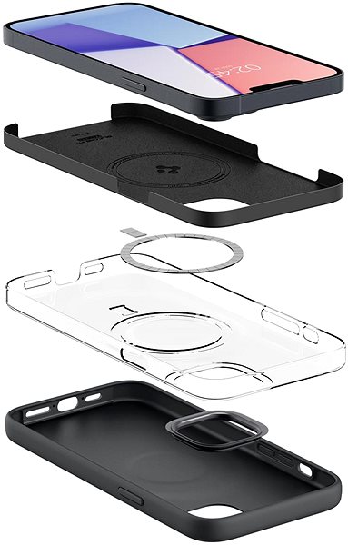 Kryt na mobil Spigen Silicone Fit MagSafe Black iPhone 14