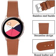 Eternico Leather Band universal Quick Release 20mm hnedý - Remienok na hodinky