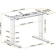 AlzaErgo Table ET1 NewGen biely - Výškovo nastaviteľný stôl