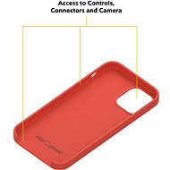AlzaGuard Premium Liquid Silicone iPhone 12 / 12 Pro červené - Kryt na mobil