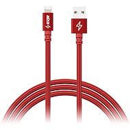 AlzaPower AluCore Lightning MFi (C89) 1 m červený - Dátový kábel