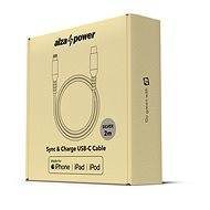 AlzaPower AluCore USB-C to Lightning MFi 2 m strieborný - Dátový kábel