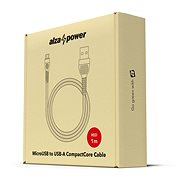 AlzaPower CompactCore Micro USB, 1 m červený - Dátový kábel