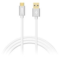 AlzaPower AluCore USB-C 3.2 Gen1, 0,5 m Silver - Dátový kábel