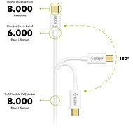 AlzaPower Core Micro USB 1 m biely - Dátový kábel