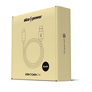 AlzaPower Core USB-C 3.2 Gen 1,2 m čierny - Dátový kábel