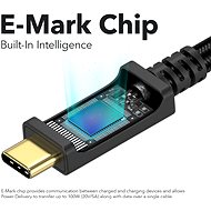 AlzaPower AluCore USB-C/USB-C 3.2 Gen 1, 3 A, 60 W, 0,5 m čierny - Dátový kábel
