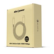 AlzaPower AluCore USB-/USB-C 3.2 Gen 2, 5 A, 100 W, 0,5 m čierny - Dátový kábel