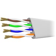 AlzaPower Patch CAT6 UTP Flat 2 m sivý - Sieťový kábel