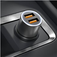 AlzaPower Car Charger X520 Fast Charge strieborná - Nabíjačka do auta