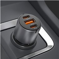 AlzaPower Car Charger P550 USB + USB-C Power Delivery sivá - Nabíjačka do auta