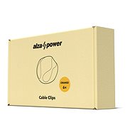 AlzaPower Cable Clips 6 pcs oranžový - Organizér káblov