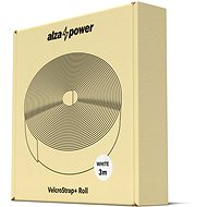 AlzaPower VelcroStrap+ Roll 3 m biely - Organizér káblov