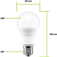 AlzaPower LED Essential 13 W (100 W), 2700 K, E27, sada 3 ks - LED žiarovka