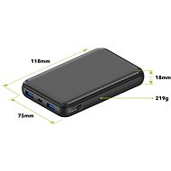 AlzaPower Carbon 10000 mAh Fast Charge + PD3.0 Black - Powerbank