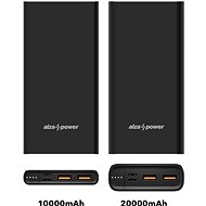 AlzaPower Metal 10 000 mAh Fast Charge + PD3.0 čierna - Powerbank