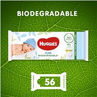 HUGGIES Pure Biodegradable 56 ks - Detské vlhčené obrúsky