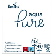 PAMPERS Aqua Pure 18× 48 ks - Detské vlhčené obrúsky