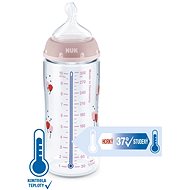 NUK FC+ dojčenská fľaša MICKEY s kontrolou teploty 300 ml červená - Fľaša