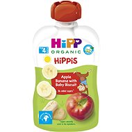 HiPP BIO 100 % ovocie Jablko-Banán-Jahoda od uk. 4. mesiaca, 6× 100 g - Kapsička pre deti