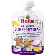 HOLLE Blueberry bear bio detské ovocné pyré s jogurtom 5× 85 g - Kapsička pre deti