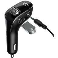 Baseus Streamer F40 AUX wireless MP3 car charger Black - Nabíjačka do auta