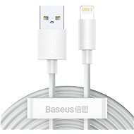Baseus Simple Wisdom Lightning Data Cable 1,5 m White (2 ks) - Dátový kábel