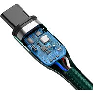 Baseus Zinc Magnetic Safe Fast Charging Data Cable Type-C (USB-C) 100 W 1,5 m Green - Dátový kábel