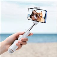 Selfie tyč Baseus Mini Bluetooth skladacia selfe tyč White - Selfie tyč
