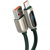 Baseus Display Fast Charging Data Cable USB to Type-C 5A 1 m Green - Dátový kábel