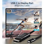 ChoeTech Type-C (USB-C) to DisplayPort (DP) 8K Duplex Transmission Cable 1,8 m Black - Video kábel