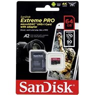 SanDisk MicroSDXC 64GB Extreme Pro A2 UHS-I (V30) U3 + SD adaptér - Pamäťová karta
