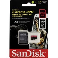 SanDisk microSDXC 256 GB Extreme Pro A2 UHS-I (V30) U3 + SD adaptér - Pamäťová karta