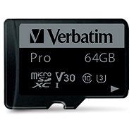 Verbatim MicroSDXC 64 GB Pro + SD adaptér - Pamäťová karta