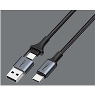 Eloop Orsen S8 Type-C to USB-C + USB-A Cable 100 W 1,5 m Black - Dátový kábel