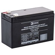 EMOS Bezúdržbový olověný akumulátor 12 V/7 Ah, faston 4,7 mm - Nabíjateľná batéria