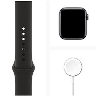 Apple Watch SE 44 mm Vesmírne sivý hliník s tmavo atramentovým športovým remienkom - Smart hodinky