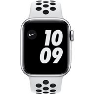 Apple Watch Nike SE 40 mm Strieborný hliník s platinovým/čiernym športovým remienkom Nike - Smart hodinky
