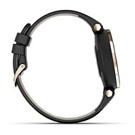 Garmin Lily Classic Cream Gold/Black Leather Band - Smart hodinky