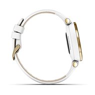 Garmin Lily Classic Light Gold/White Leather Band - Smart hodinky